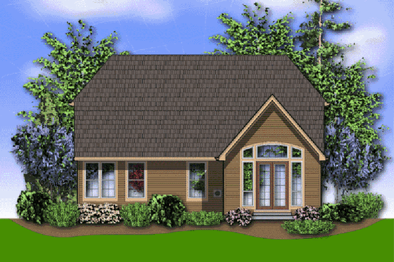 Exterior - Rear Elevation for Craftsman House Plan #48-524 - 3 bed, 2.5 bath