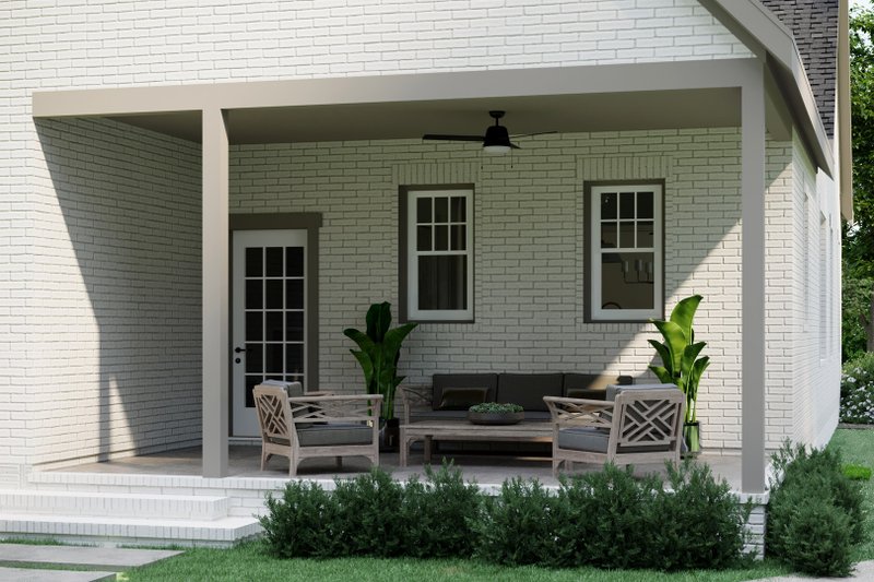 Dream House Plan - Exterior - Covered Porch for Tudor House Plan #461-101 - 5 bed, 3 bath