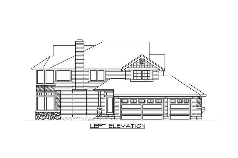 Dream House Plan - Exterior - Other Elevation 1 for Craftsman House Plan #132-121 - 4 bed, 2.5 bath