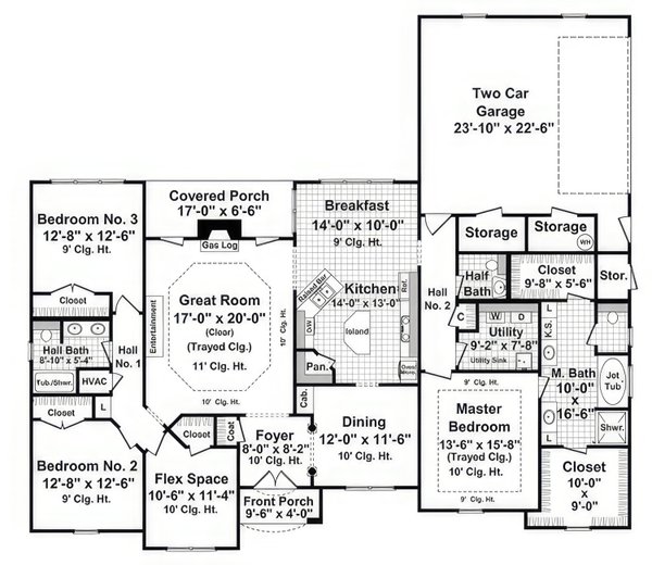 House Blueprint - Farmhouse Floor Plan - Main Floor Plan #21-554