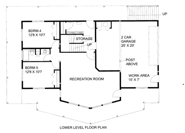 Cabin Floor Plan - Upper Floor Plan #117-764