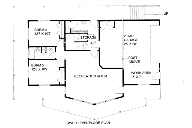 Home Plan - Floor Plan - Upper Floor for Cabin House Plan #117-764 - 3 bed, 3 bath