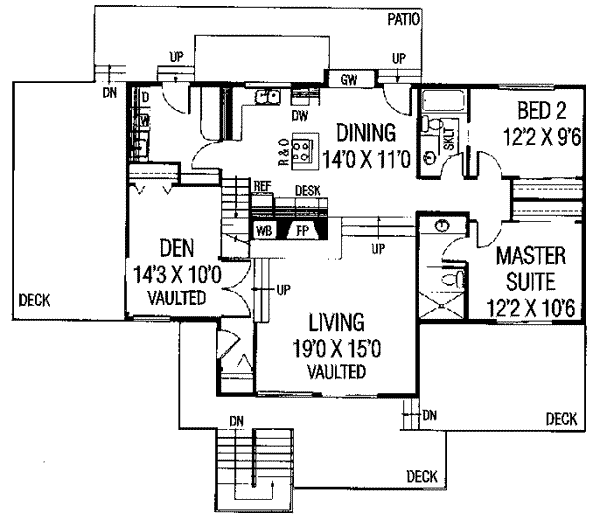 Modern Floor Plan - Main Floor Plan #60-325