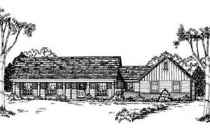 Ranch Exterior - Front Elevation Plan #36-116