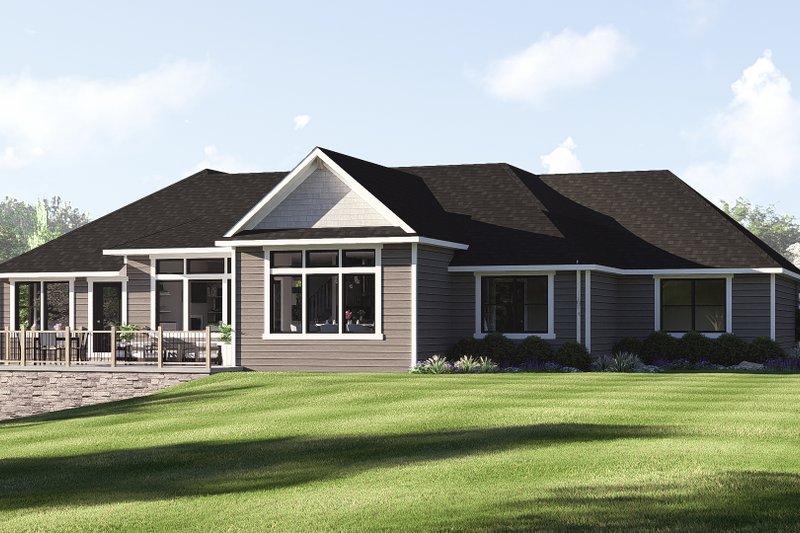 House Design - Exterior - Rear Elevation 1 for Craftsman House Plan #1064-479 - 3 bed, 2 bath