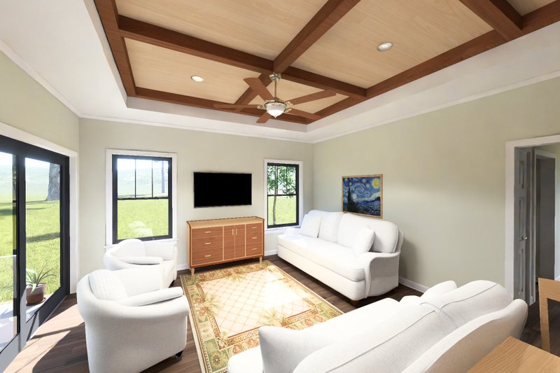 Home Plan - Interior - Family Room 1 for Cottage House Plan #513-2500 - 2 bed, 2 bath