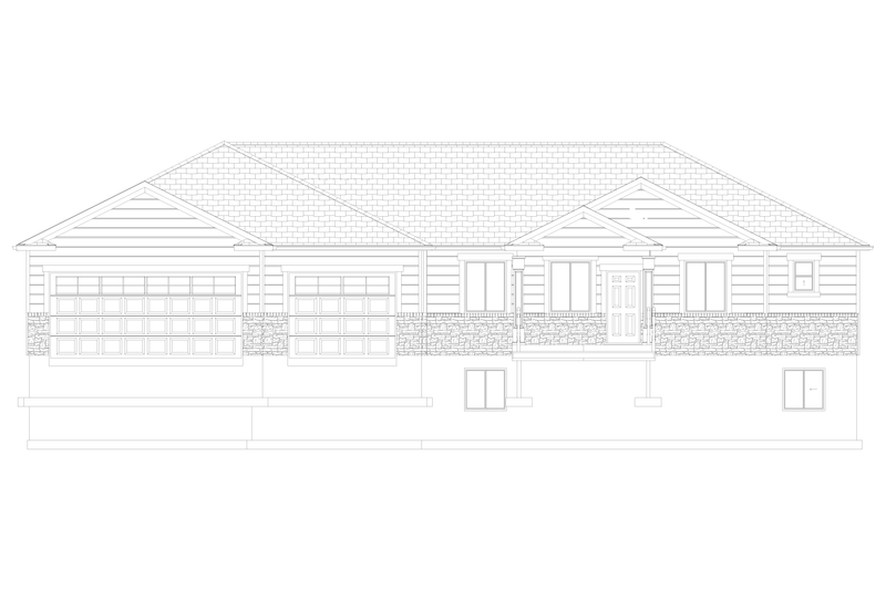 House Blueprint - Exterior - Front Elevation 8 for Craftsman House Plan #1060-475 - 2 bed, 3 bath