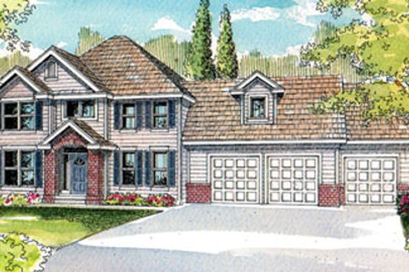 Dream House Plan - Traditional Exterior - Front Elevation Plan #124-490