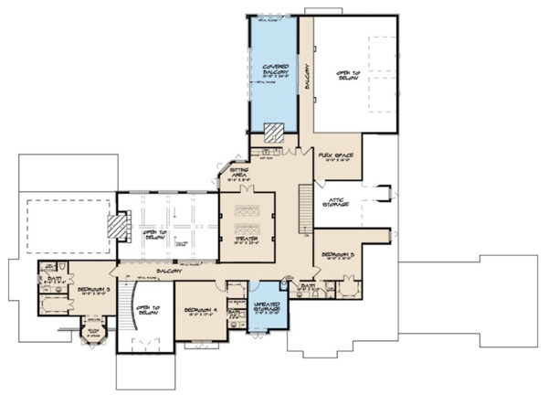 Architectural House Design - European Floor Plan - Upper Floor Plan #923-112