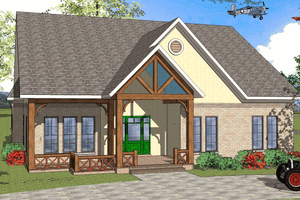 Southern Exterior - Front Elevation Plan #8-248