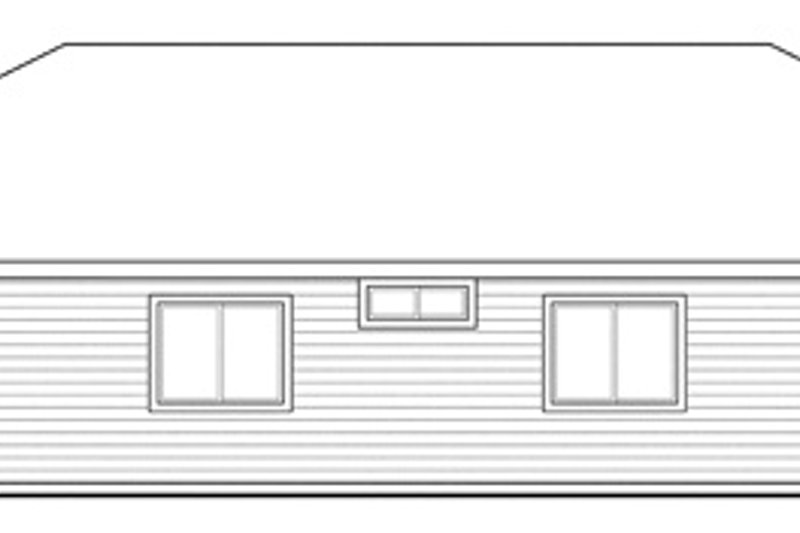 Home Plan - Exterior - Rear Elevation for Traditional House Plan #124-851 - 3 bed, 2 bath
