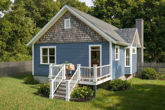 Exterior - Other Elevation for Bungalow House Plan #79-174 - 2 bed, 2 bath