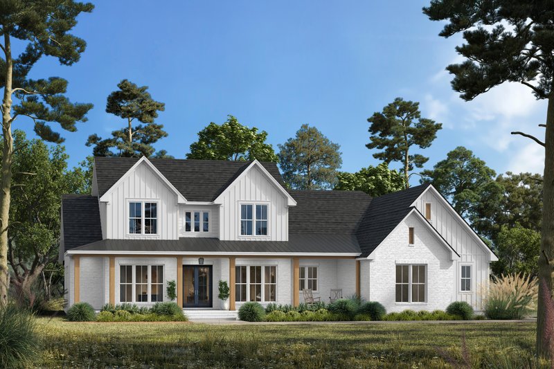 House Design - Exterior - Front Elevation 3 for Farmhouse House Plan #430-384 - 5 bed, 3.5 bath