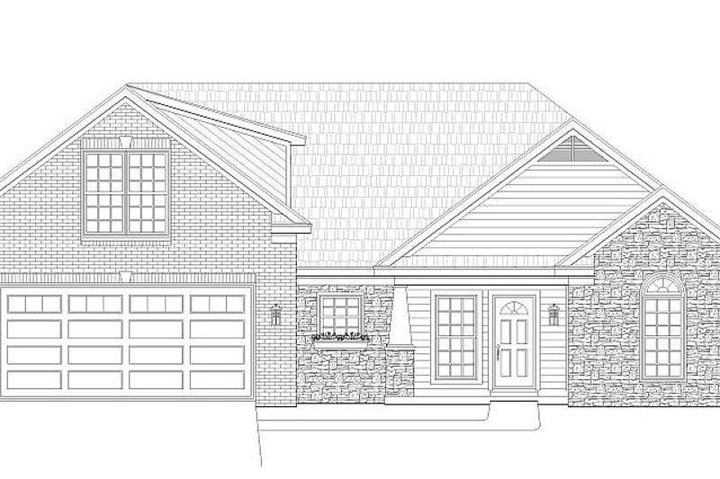 House Blueprint - Exterior - Front Elevation 3 for Modern House Plan #932-553 - 3 bed, 2 bath