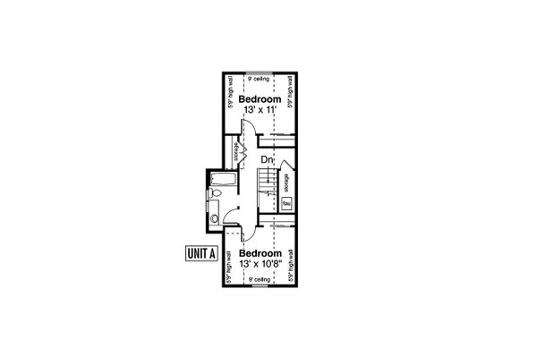 Cottage Floor Plan - Upper Floor Plan #124-1080