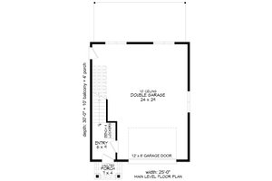 Floor Plan - Main Floor for Modern House Plan #932-1293 - 1 bed, 1 bath