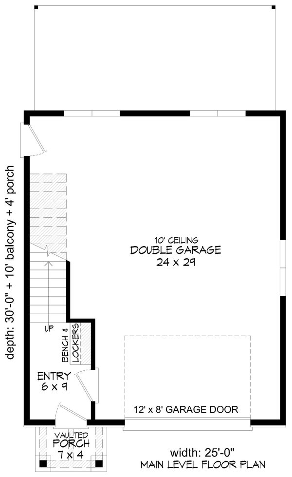 House Blueprint - Southern Floor Plan - Main Floor Plan #932-1293