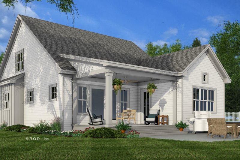 House Blueprint - Exterior - Rear Elevation for Farmhouse House Plan #51-1283 - 3 bed, 3.5 bath