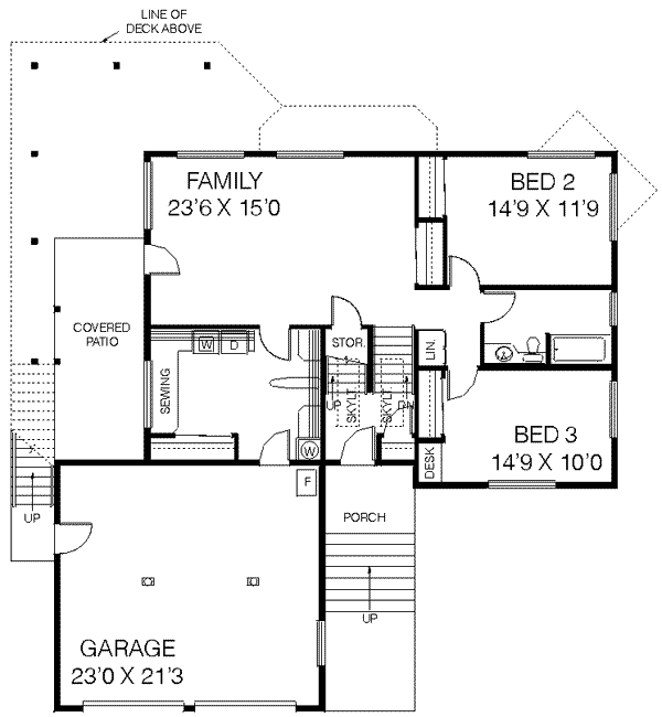 Bungalow Floor Plan - Main Floor Plan #60-383