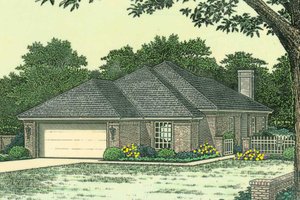 Colonial Exterior - Front Elevation Plan #310-747