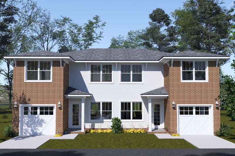 Architectural House Design - Exterior - Front Elevation 2 for Traditional House Plan #513-2464 - 3 bed, 2.5 bath
