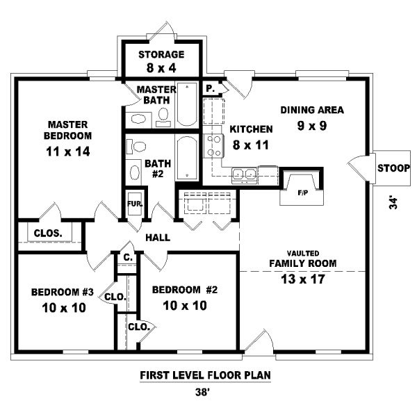 Ranch Floor Plan - Main Floor Plan #81-13856