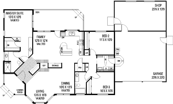 Dream House Plan - Traditional Floor Plan - Main Floor Plan #60-434