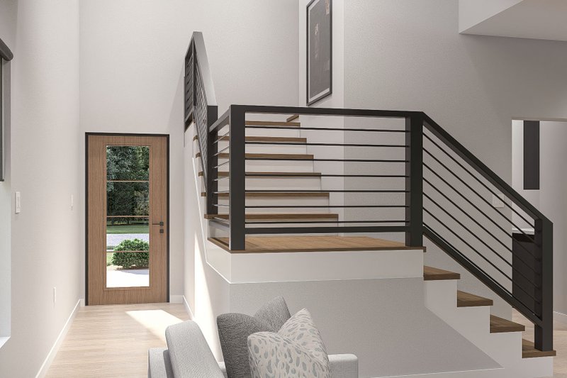 House Blueprint - Interior - Entry for Modern House Plan #455-785 - 3 bed, 2.5 bath