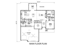Floor Plan - Main Floor for Country House Plan #1089-48 - 3 bed, 2.5 bath