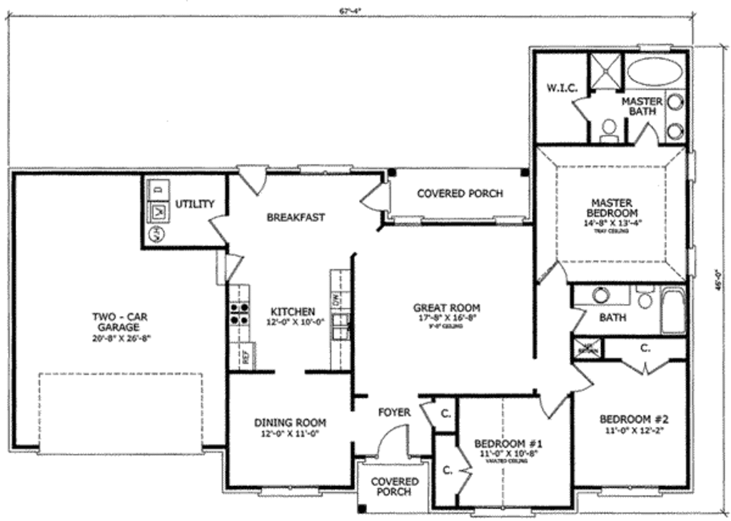 European Style House Plan 3 Beds 2 Baths 1600 Sq Ft Plan European Style House Plan 3 Beds 2 Baths 1600 Sq Ft Plan