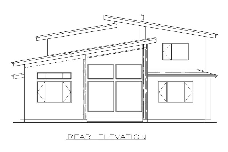 Dream House Plan - Exterior - Rear Elevation for Contemporary House Plan #1100-103 - 4 bed, 3 bath
