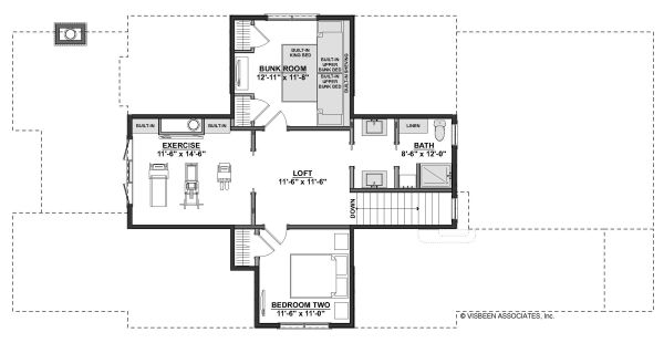 Farmhouse Floor Plan - Upper Floor Plan #928-344