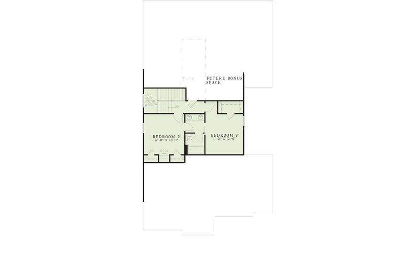 Home Plan - Floor Plan - Upper Floor for Traditional House Plan #17-2003 - 3 bed, 2.5 bath