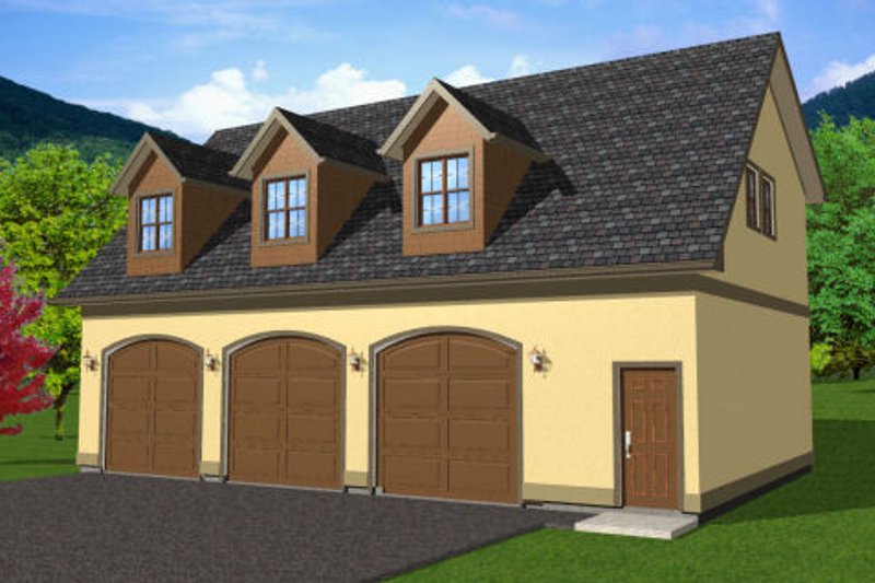Dream House Plan - Mediterranean Exterior - Front Elevation Plan #126-159
