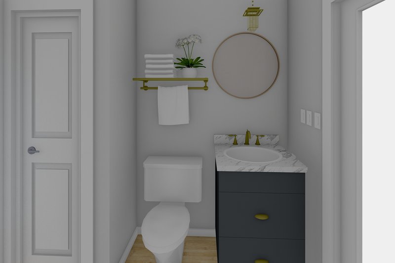 House Blueprint - Interior - Bathroom for Ranch House Plan #126-245 - 2 bed, 2 bath