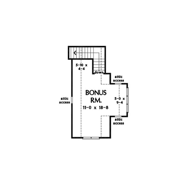 Architectural House Design - Cottage Floor Plan - Upper Floor Plan #929-1084