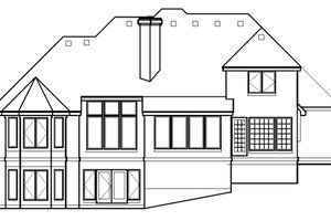 Exterior - Rear Elevation for Traditional House Plan #67-298 - 4 bed, 3 bath