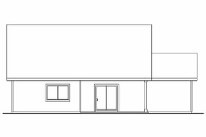 Exterior - Rear Elevation House Plan #124-683 - 3 bed, 2.5 bath