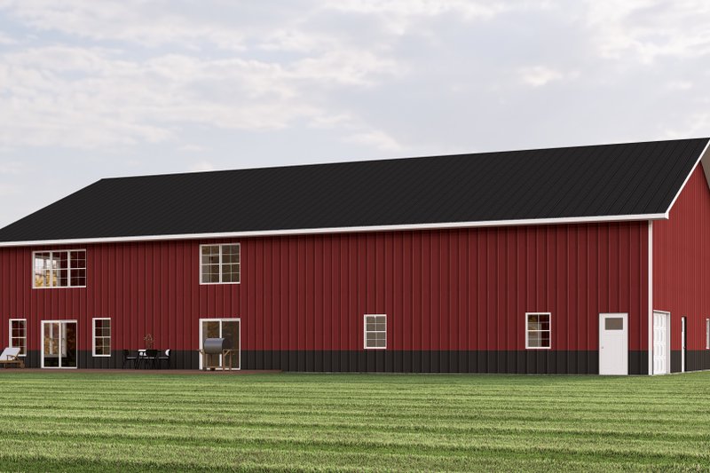 House Plan Design - Exterior - Rear Elevation for Barndominium House Plan #1064-356 - 3 bed, 2.5 bath