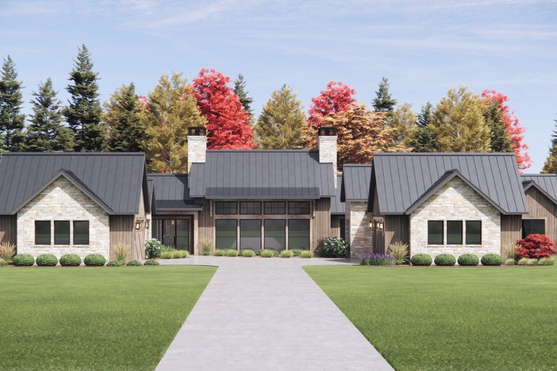 Dream House Plan - Modern Exterior - Front Elevation Plan #1096-172