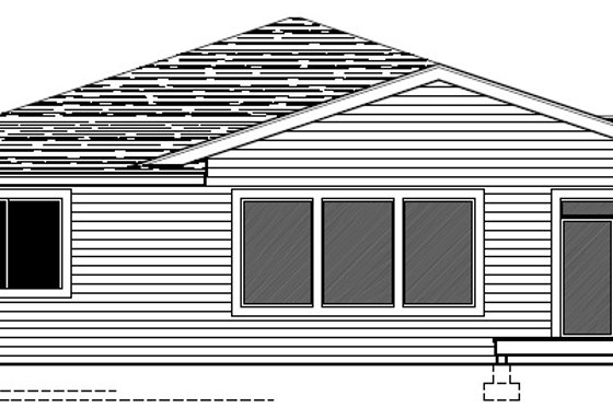 Exterior - Rear Elevation for Contemporary House Plan #112-175 - 3 bed, 2 bath