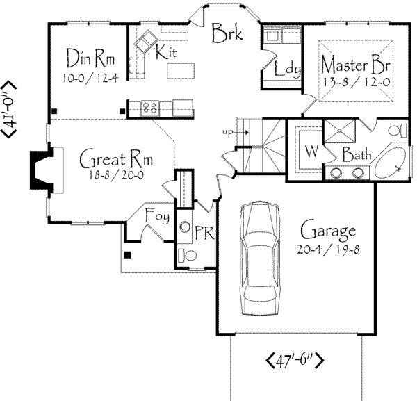 Traditional Floor Plan - Main Floor Plan #71-106