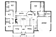 Country Style House Plan - 4 Beds 3 Baths 2438 Sq/Ft Plan #36-295 