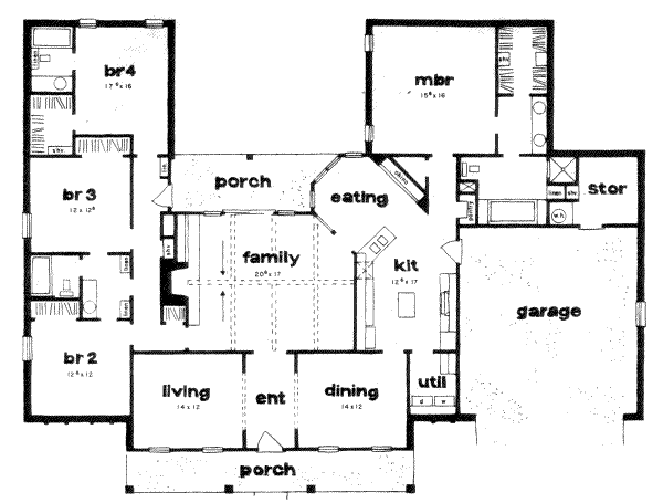 Country Floor Plan - Main Floor Plan #36-295