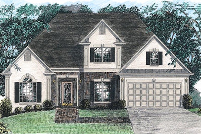 Home Plan - European Exterior - Front Elevation Plan #56-144