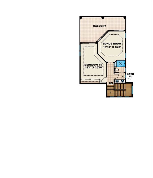 Mediterranean Floor Plan - Upper Floor Plan #27-453