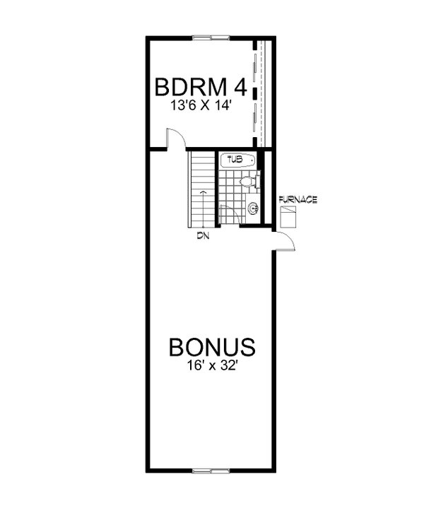 Home Plan - Floor Plan - Upper Floor for Craftsman House Plan #112-323 - 6 bed, 3.5 bath