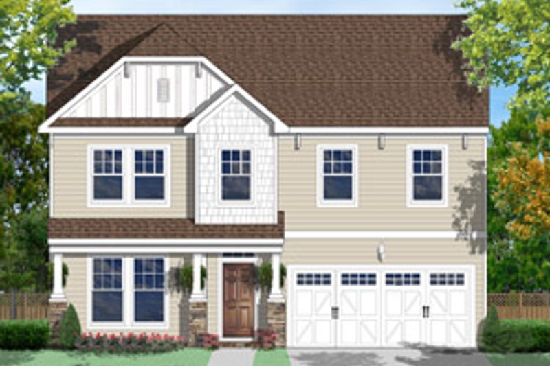 Home Plan - Exterior - Front Elevation 3 for Traditional House Plan #1053-50 - 3 bed, 2.5 bath