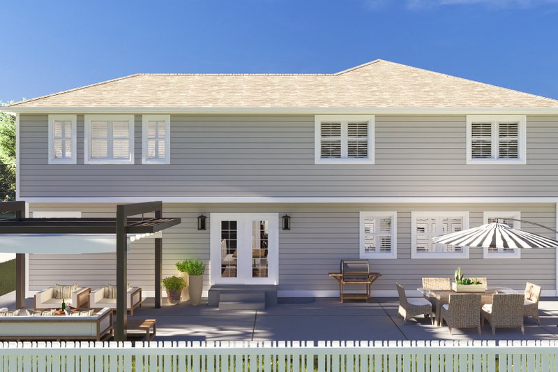 Dream House Plan - Exterior - Rear Elevation 1 for Traditional House Plan #1060-189 - 5 bed, 3 bath