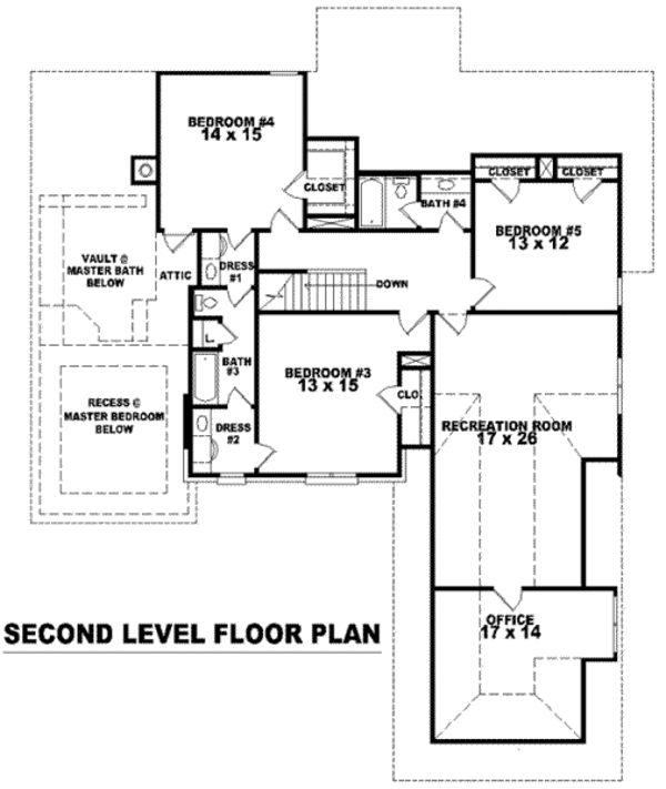 European Floor Plan - Upper Floor Plan #81-1169